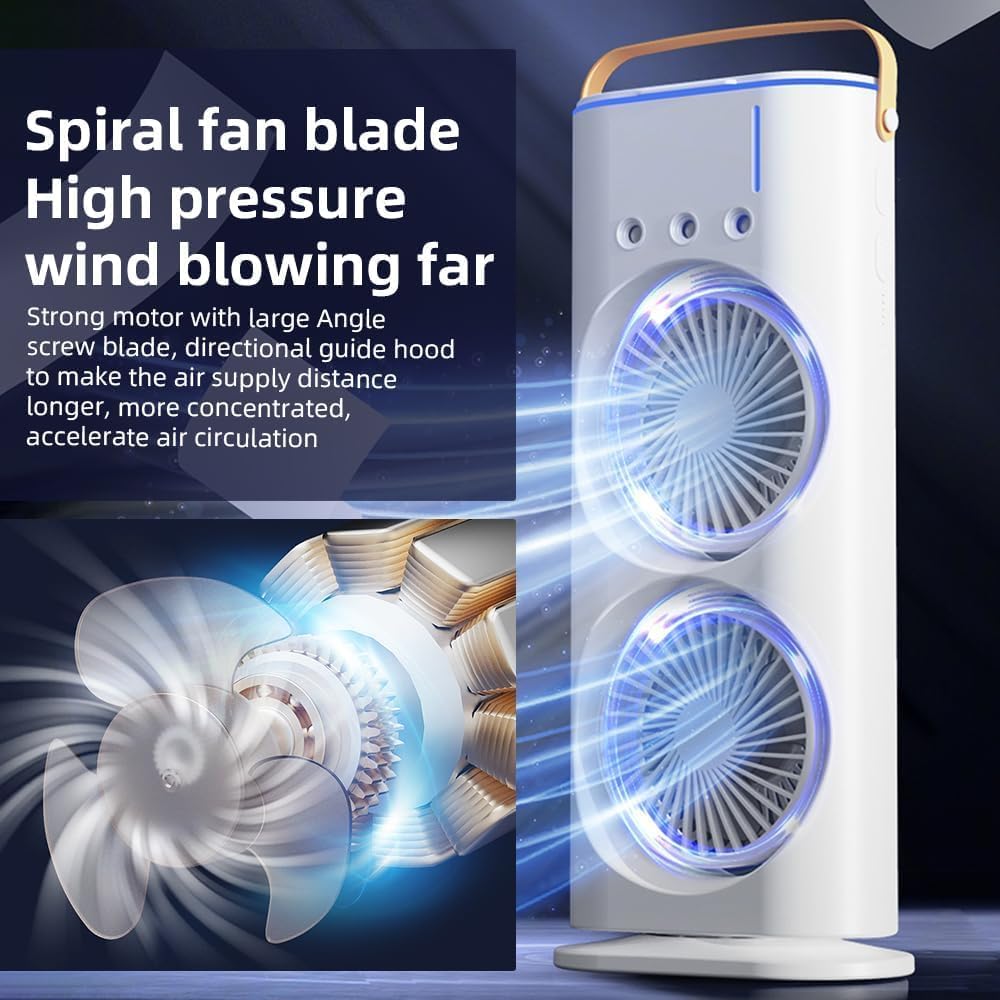 DOUBLE ENDED SPRAY FAN COLD AIR-Ice Breeze Spray Cooling Fan