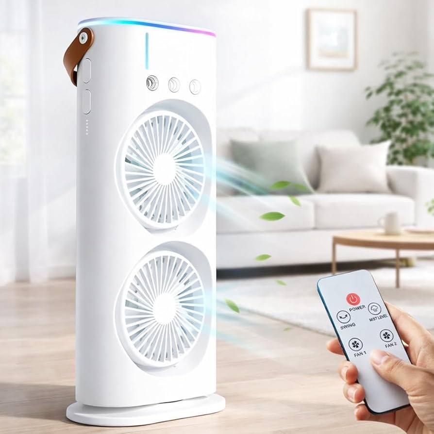 DOUBLE ENDED SPRAY FAN COLD AIR-Ice Breeze Spray Cooling Fan