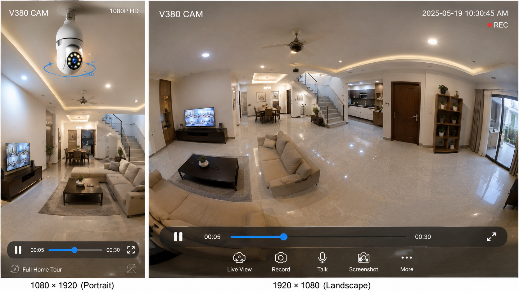 V380 WIFI SMART BULB CAMERA
